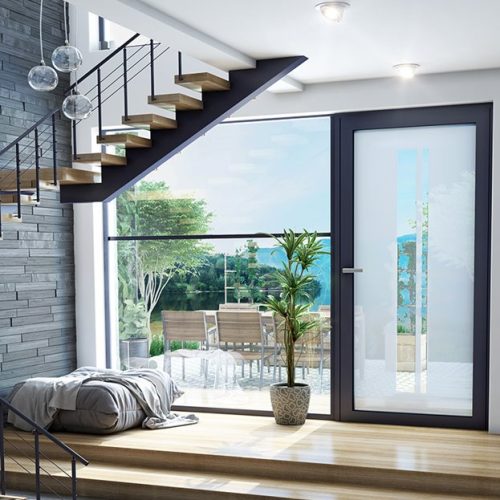 portoncino di ingresso in alluminio