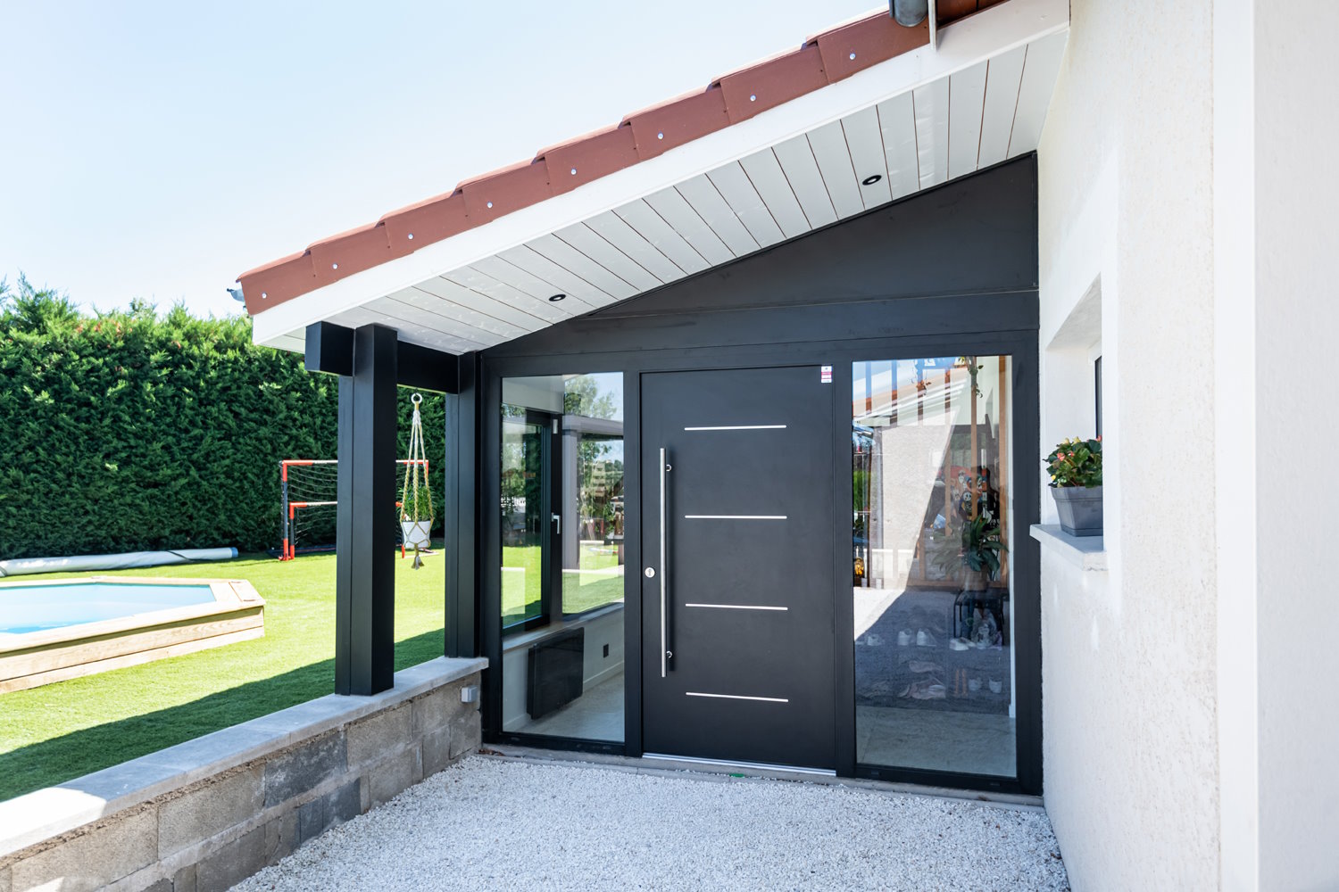 portoncino di ingresso in alluminio